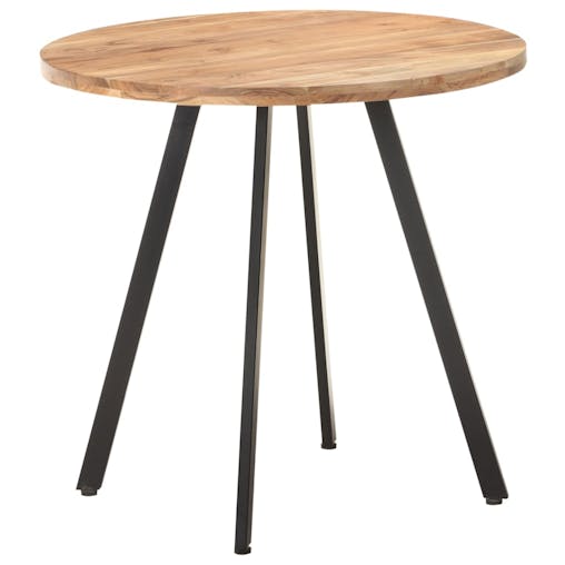 NNEVL Dining Table 80 cm Solid Acacia Wood