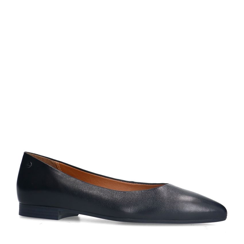 No Stress Zwarte leren loafers