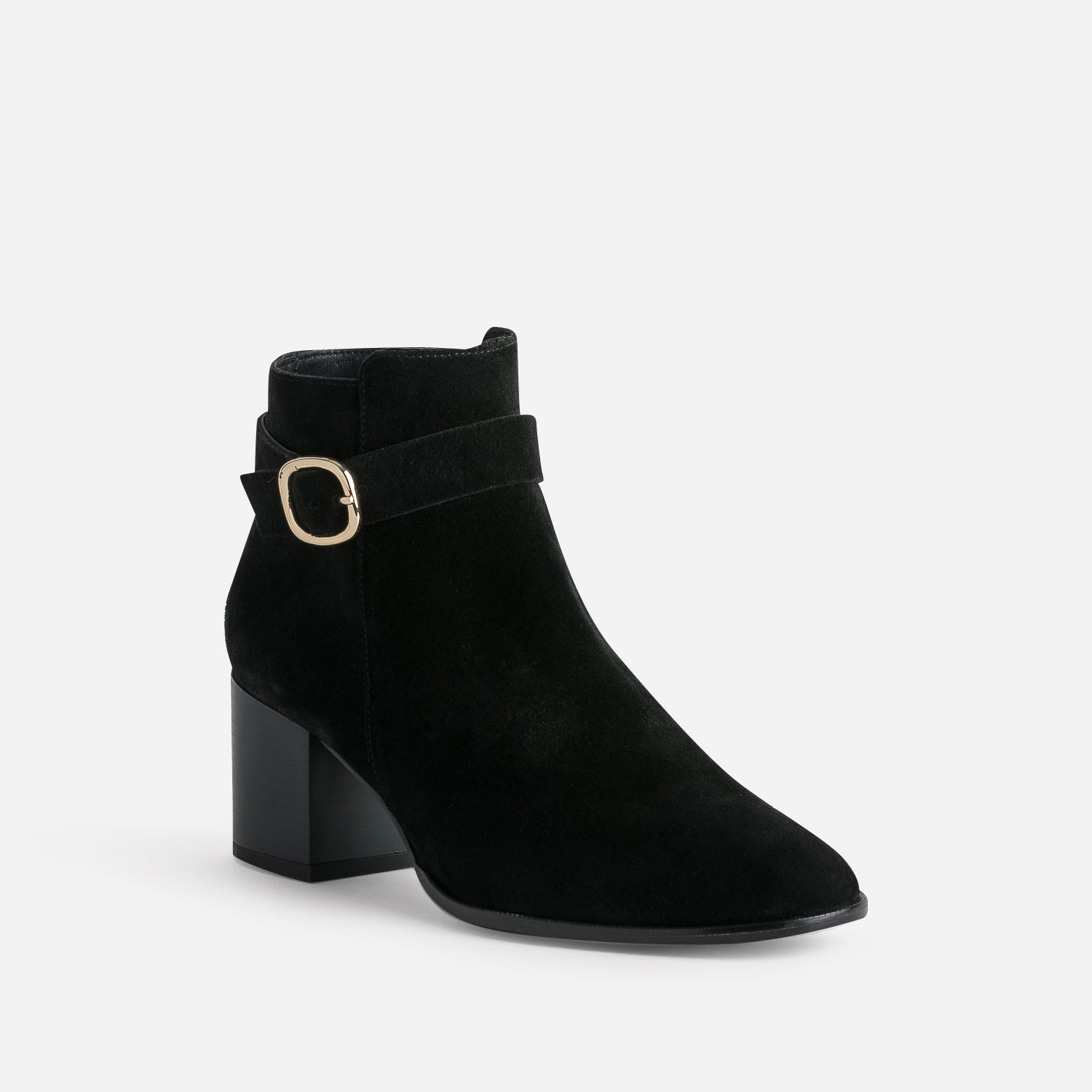 Boots ERAM FLEX noir en cuir velours