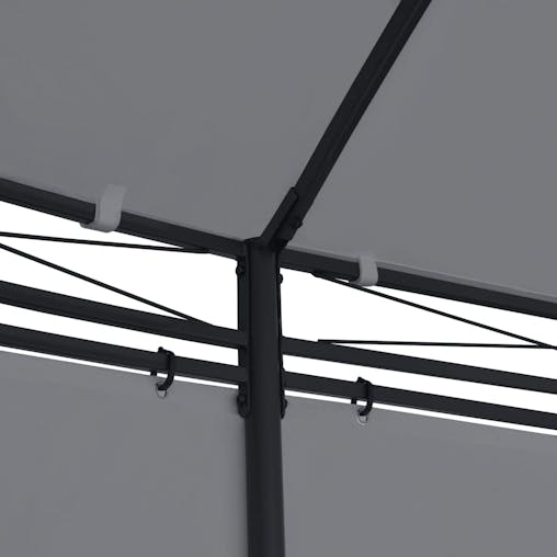 NNEVL Gazebo with Curtains 520x349x255 cm Anthracite