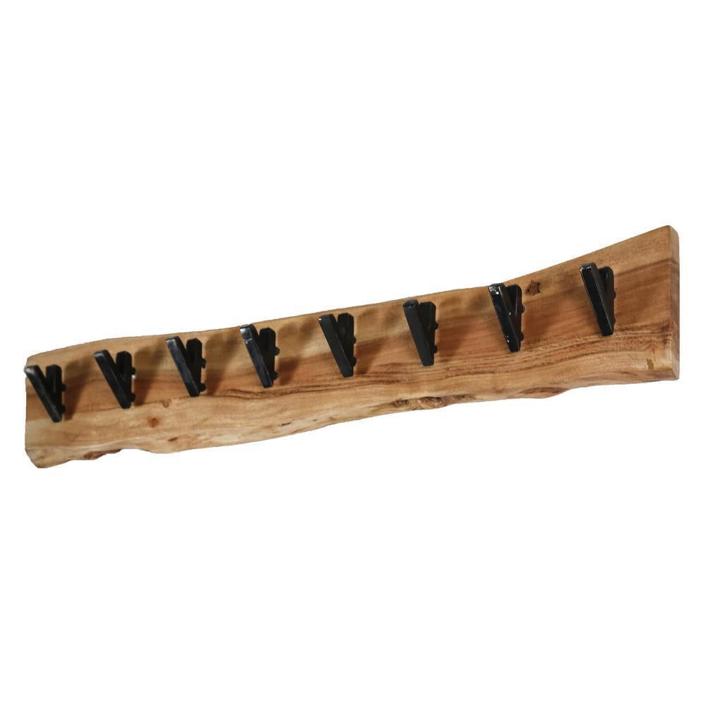 Giga Meubel Kapstok Edge - Naturel Hout - 8 Haken - 90x15x1cm