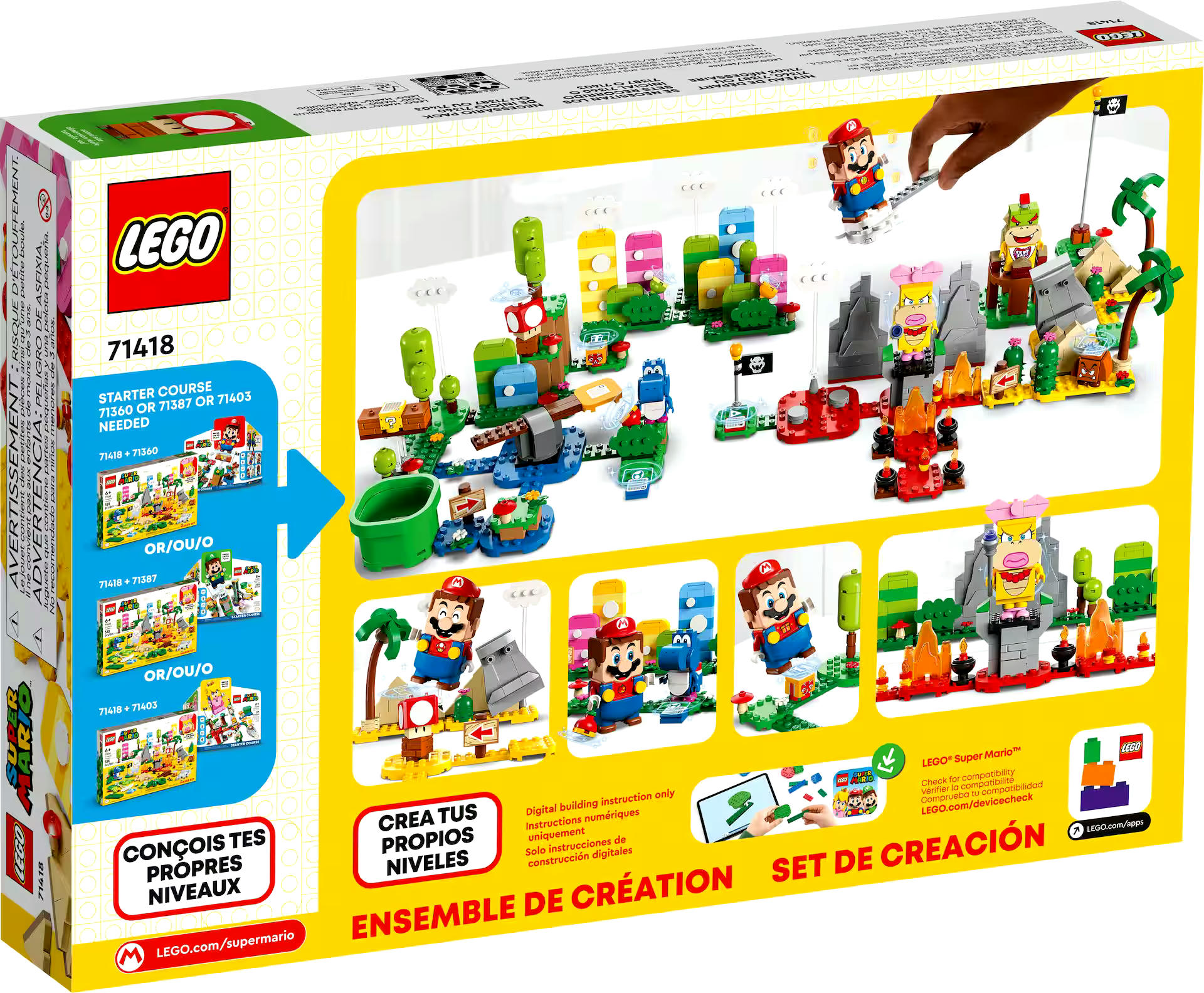 LEGO® Super Mario™ Creativity Toolbox Maker Building Toy Set - 71418, 588-pcs, Ages 6+