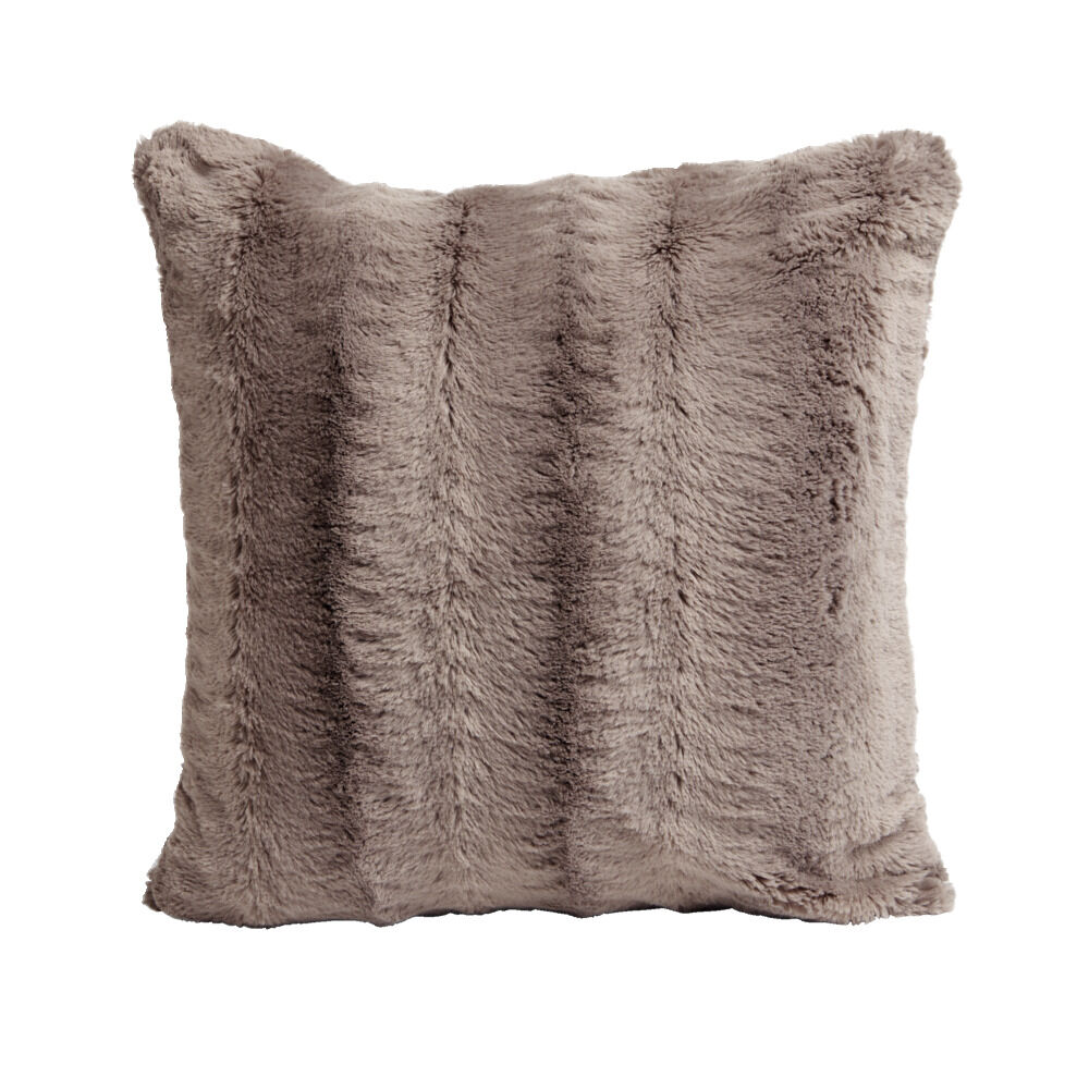 Housse de coussin effet fourrure gaufré 40x40cm (3 modèles)