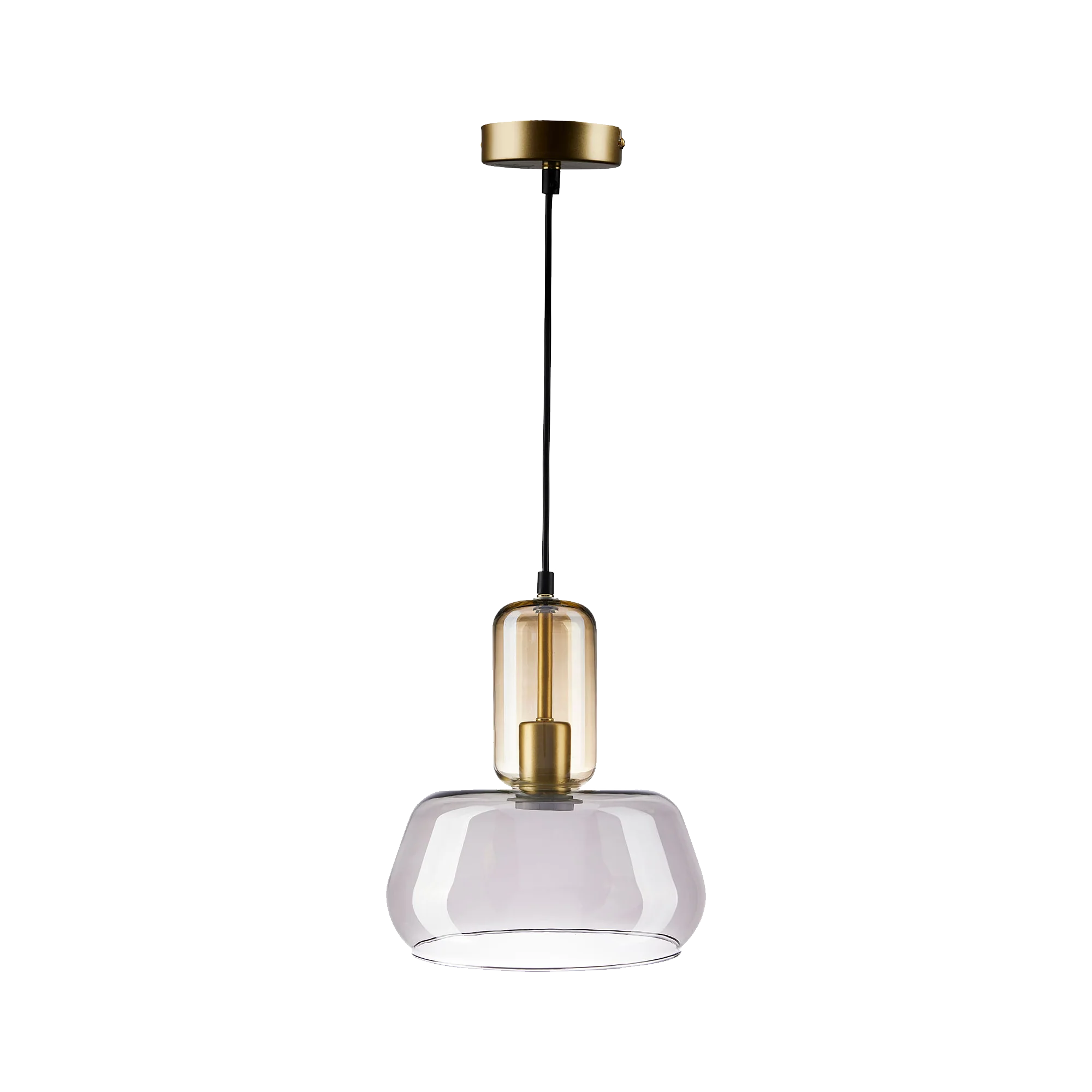 Ostaria Suspension DULCIA transparent fumé 26 x 24 cm