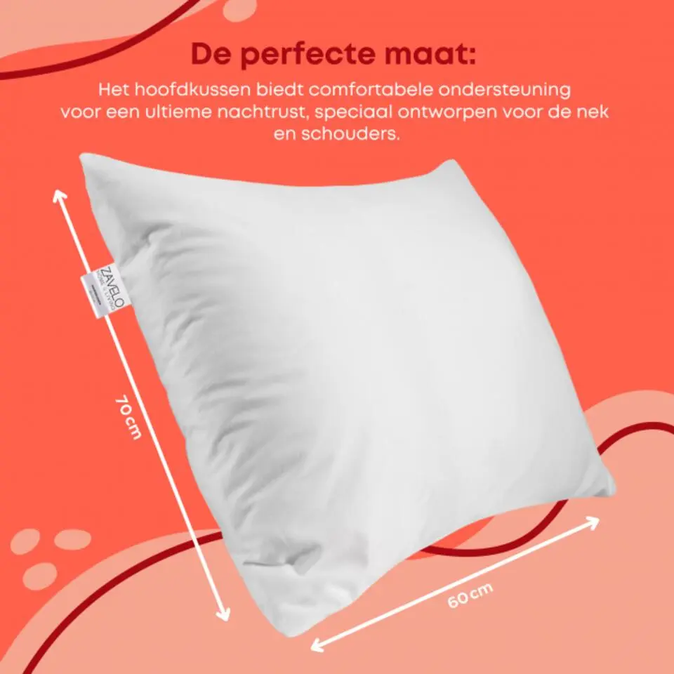 Zavelo Ecodown Hoofdkussen Synthetische Donsvezel