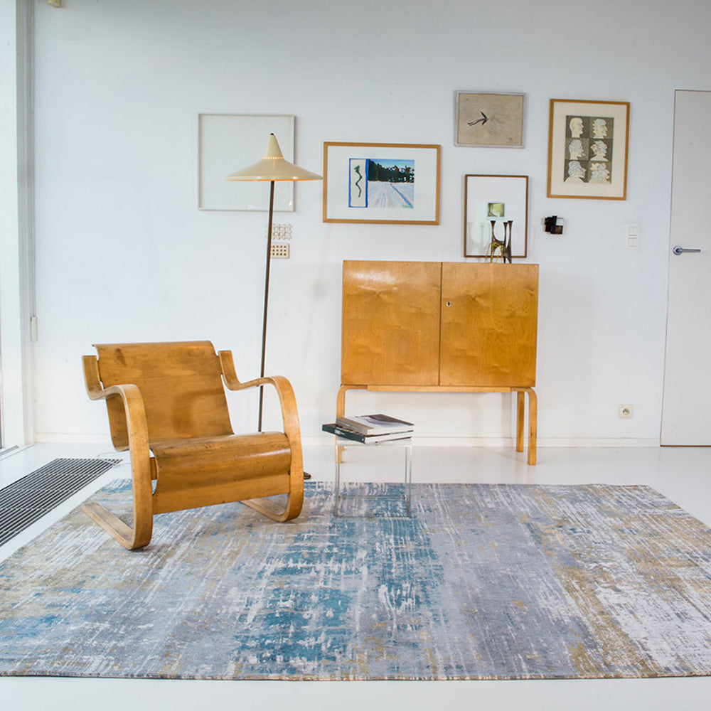 Louis de Poortere Streaks Vloerkleed 280 x 390 cm - Long Island Blue