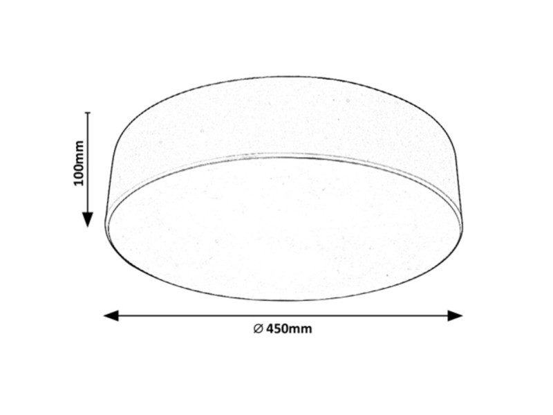 Plafonbiały matowy okrągły 45cm Renata 3xE27x10W IP20 Rabalux