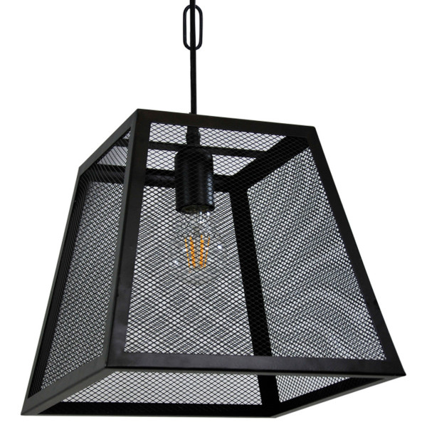 Lampa wisząca czarna MADERA1xE27x20W wym: 140x29x29 cm Polux