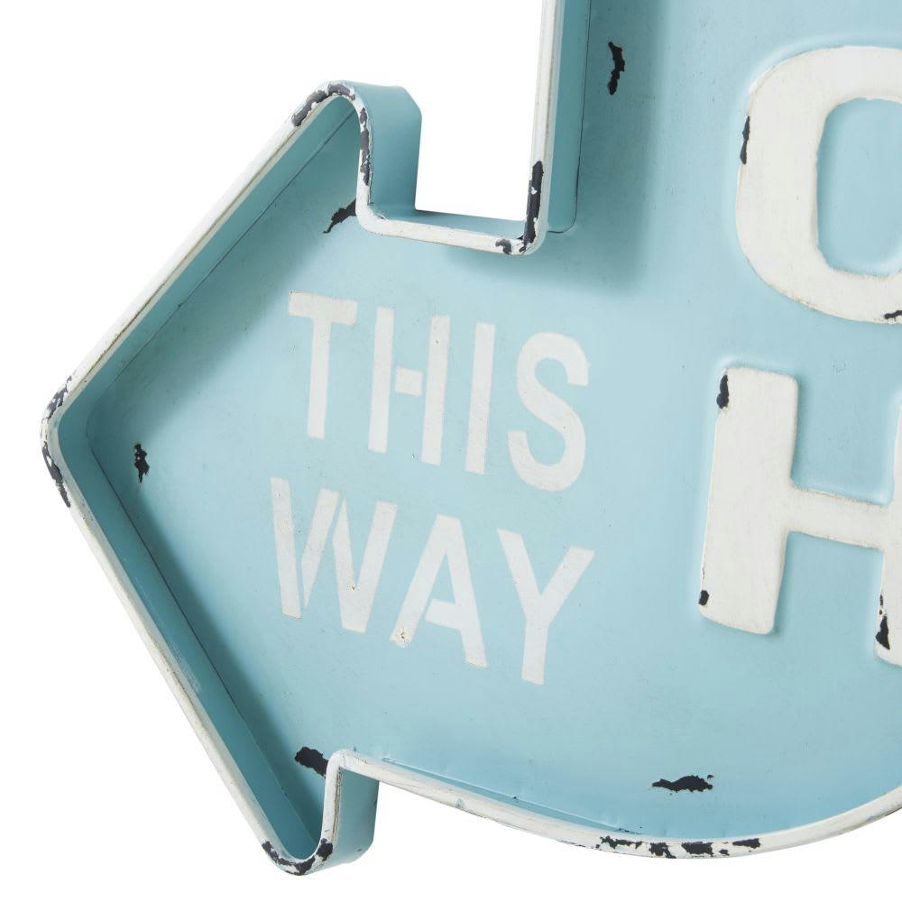 SUNSET - Déco murale panneau en métal bleu 50x82