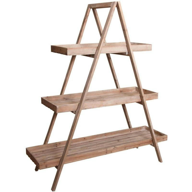 - Etagère pliante en bois patiné