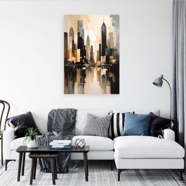 Obraz do salonu sypialni biura hotelu, Nowoczesne Miasto Przyszlości 20x30