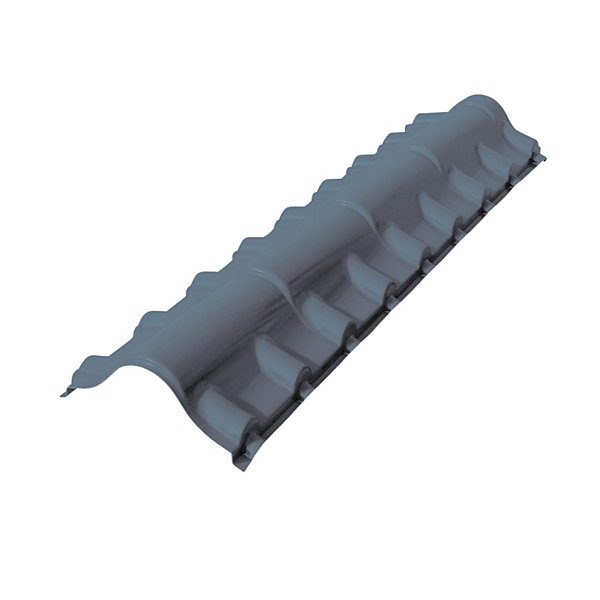 Faitière pour plaque de toiture imitation tuile Coverlife Tegola en pvc bleu ardoise 170 cm