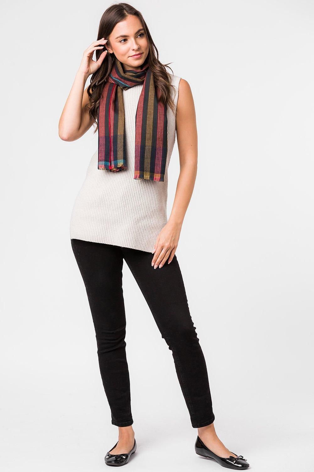 Pure Luxuries London Ratio' Cashmere & Merino Wool Scarf
