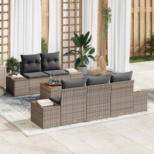 Zestaw Mebli Ogrodowych Wypoczynkowy Sofy Stolik Rattan Poduszki Do Ogrodu