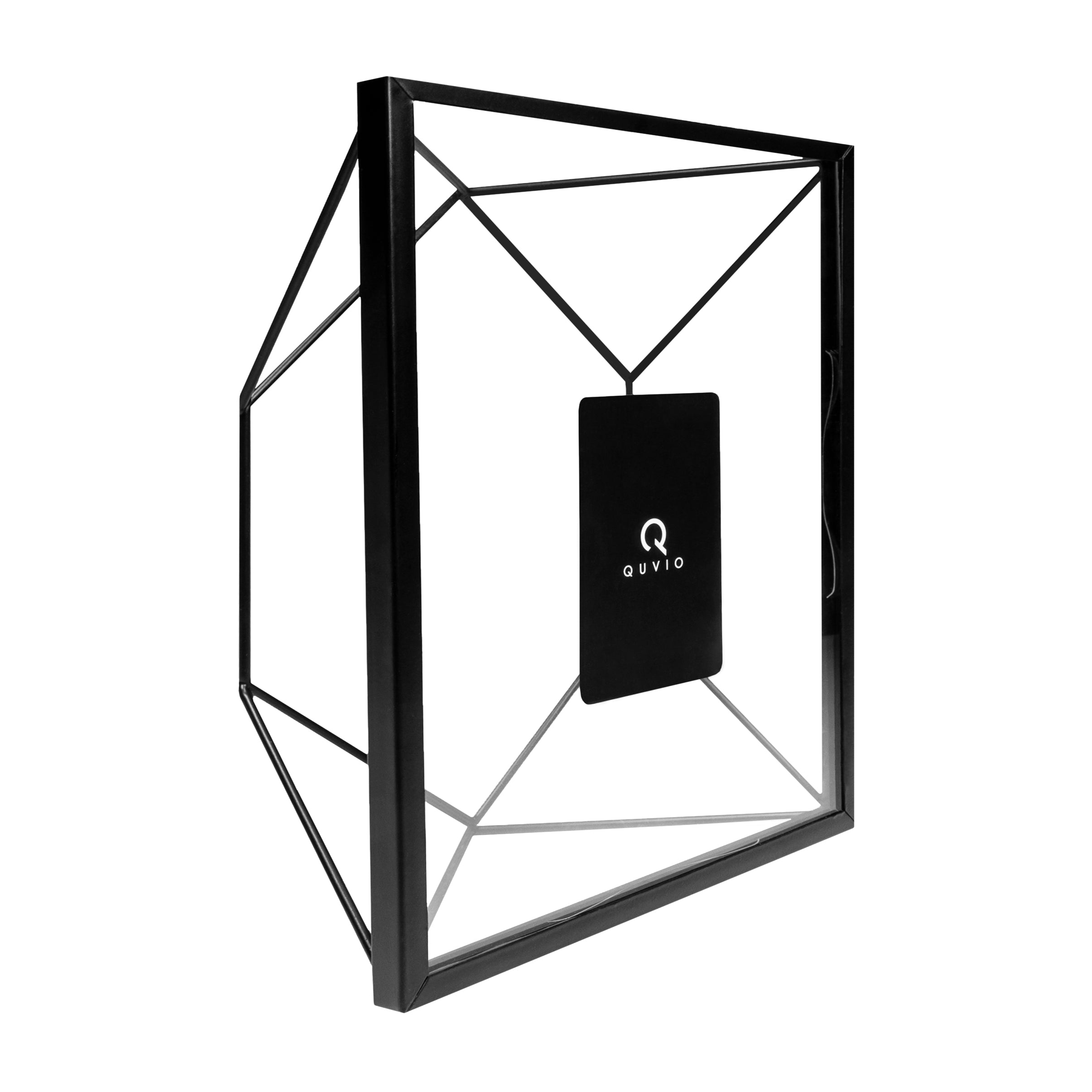 QUVIO Fotolijstje hexagon staal 17.5 x 23cm - Zwart