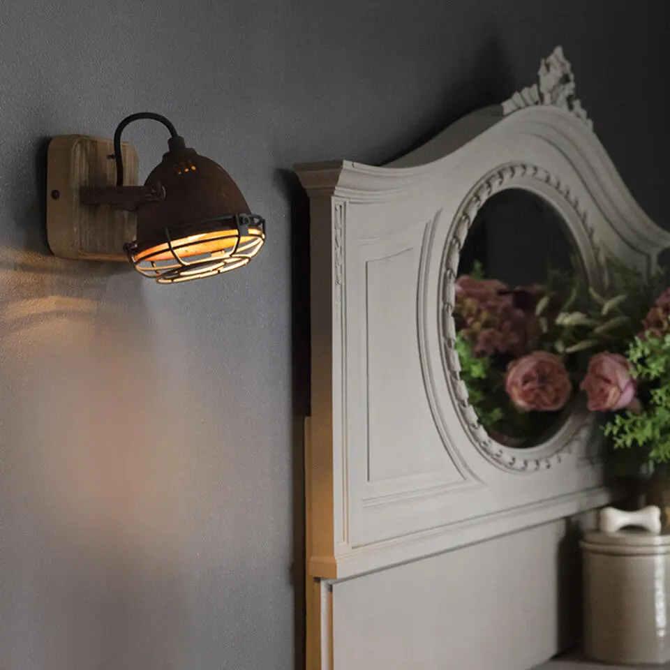 Qazqa verstelbare plafondspot gina bruin gu10