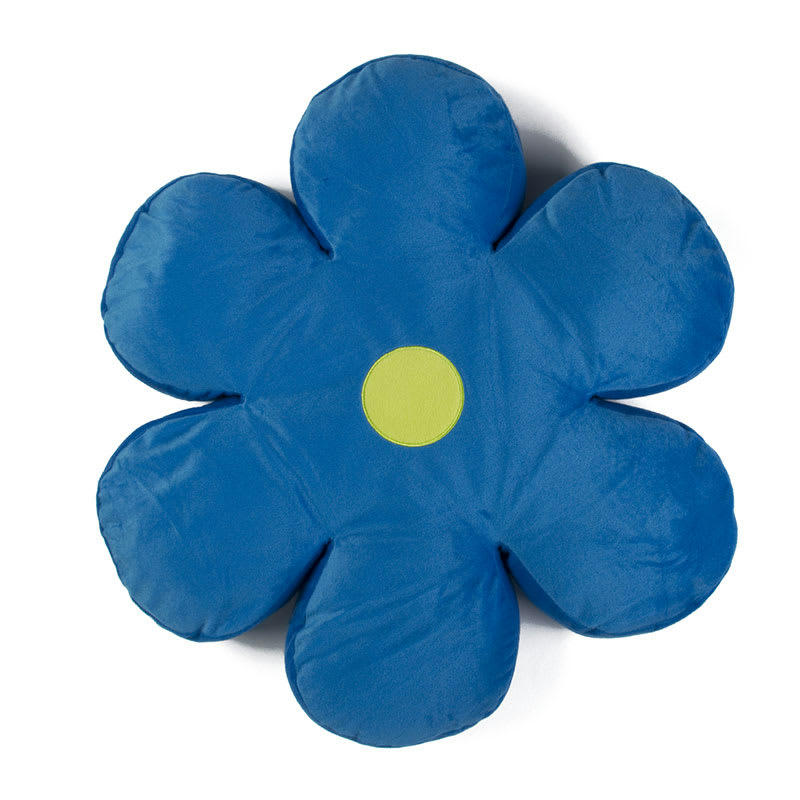 GONZO - Coussin en forme de fleur bleu diam.65
