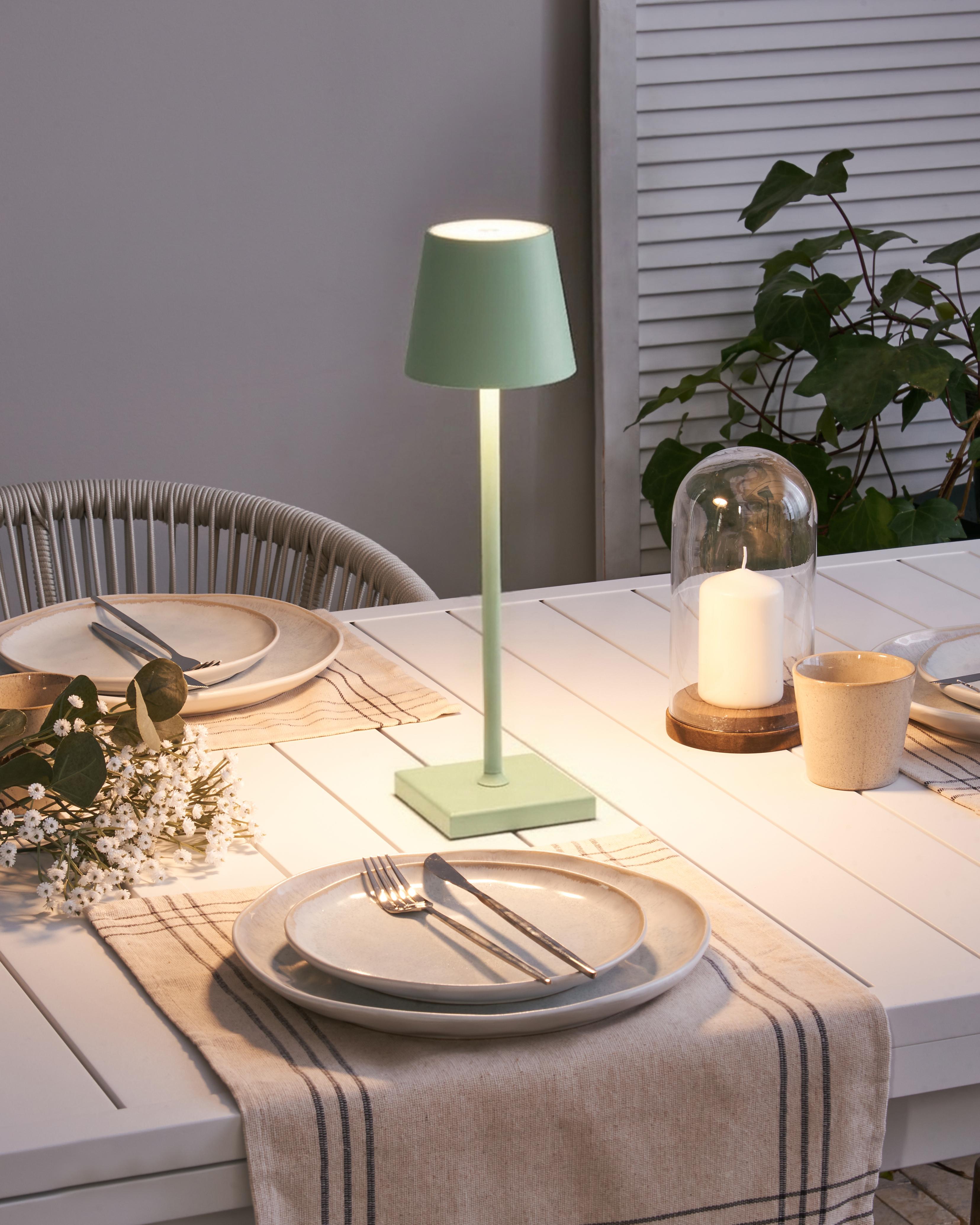 Wireless LED Table Lamp BACEIRO Metal Light Green