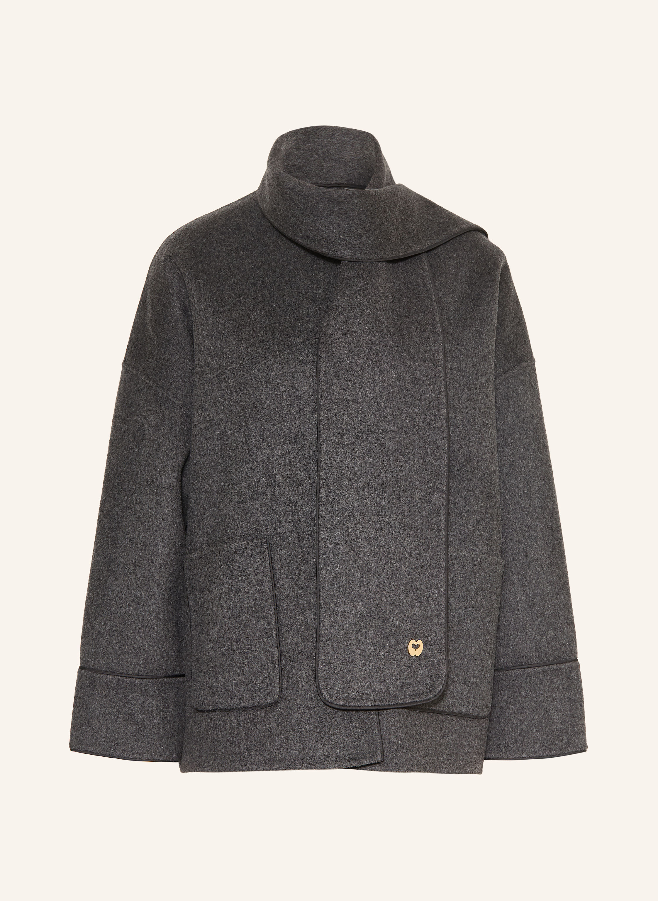 maje Jacke mit abnehmbarem Schal
