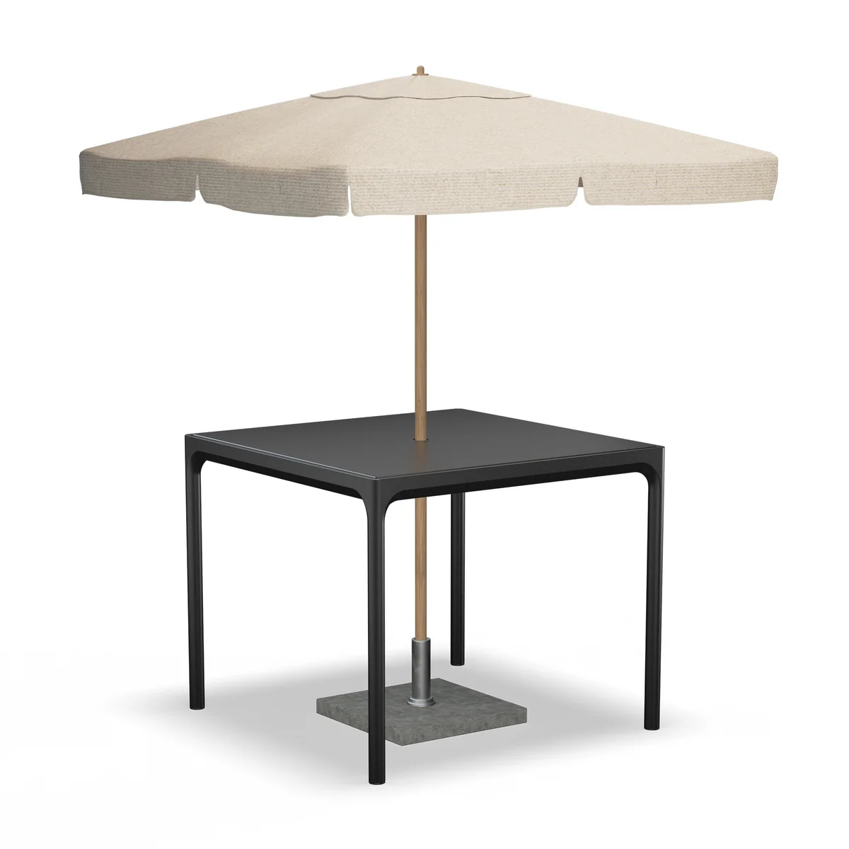 HOUE - FOUR Outdoor Tisch mit Sonnenschirmloch
