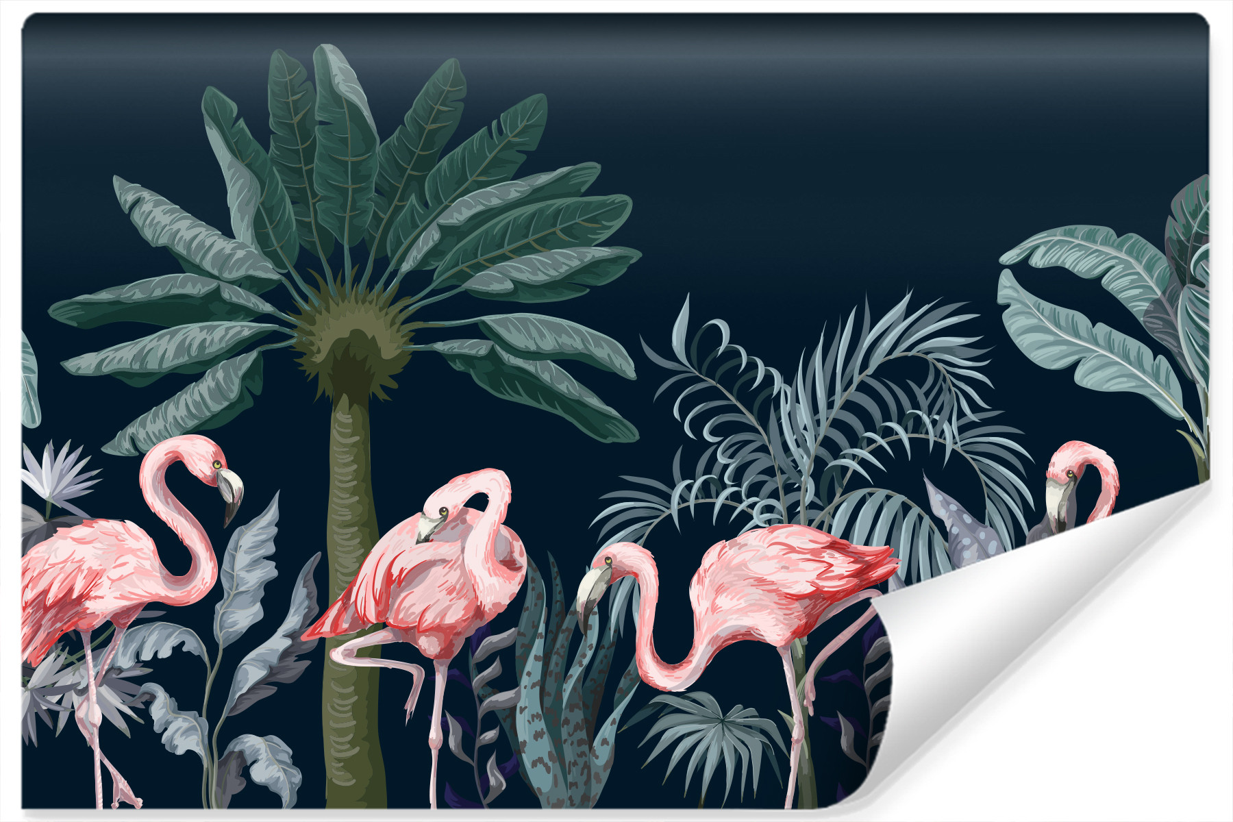 Fototapeta FLAMINGI Egzotyczne Rośliny 3D 90x60cm