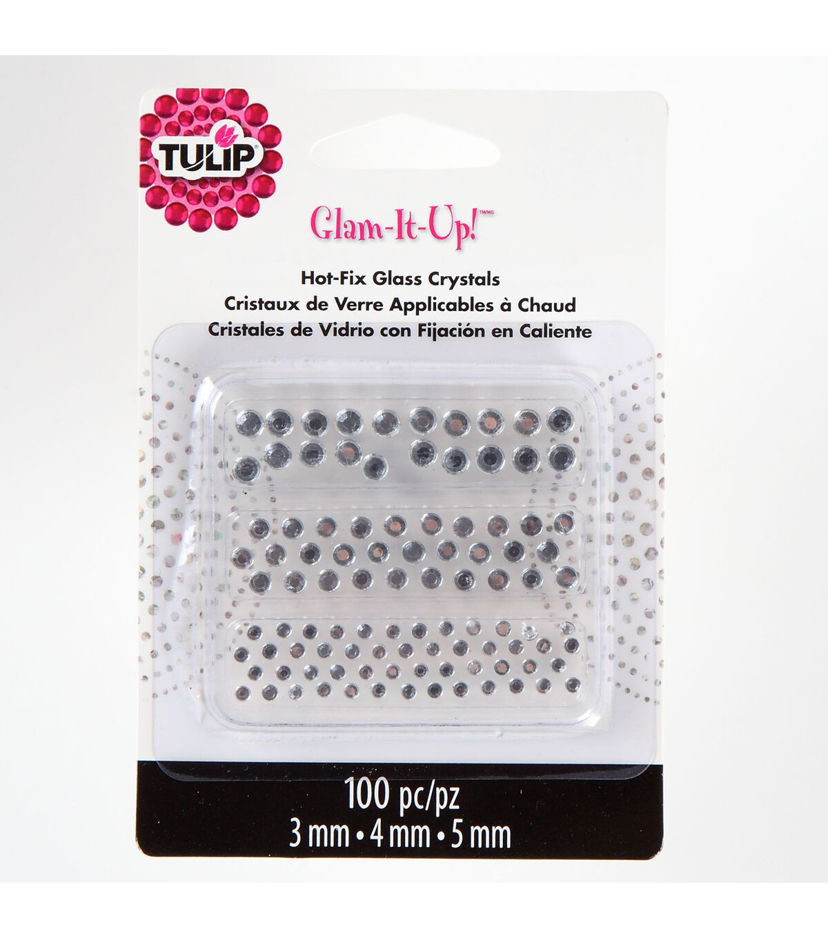 Tulip Glam-It-Up! Hot-Fix Glass Crystals AB Crystal 100CT