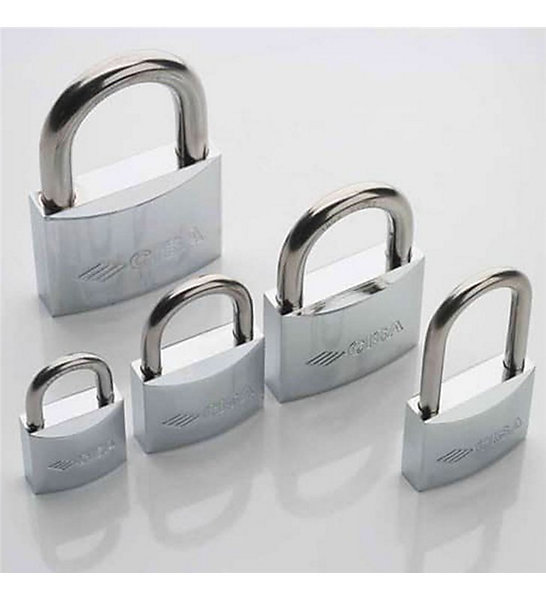 Cadenas exterieur en inox 60 mm robuste et étanche résistant aux intempéries 2 clés