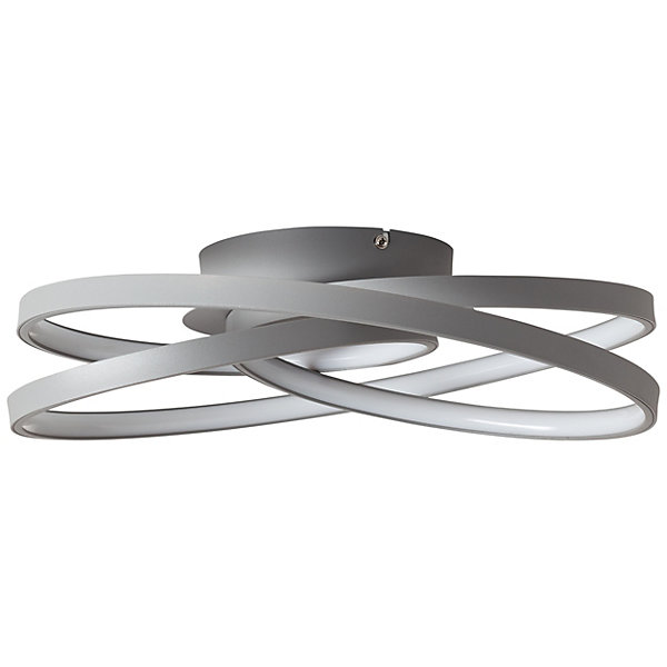 LABYRINTH Plafonnier gris LED intégrée 44W métal/acrylique ampoule incluse