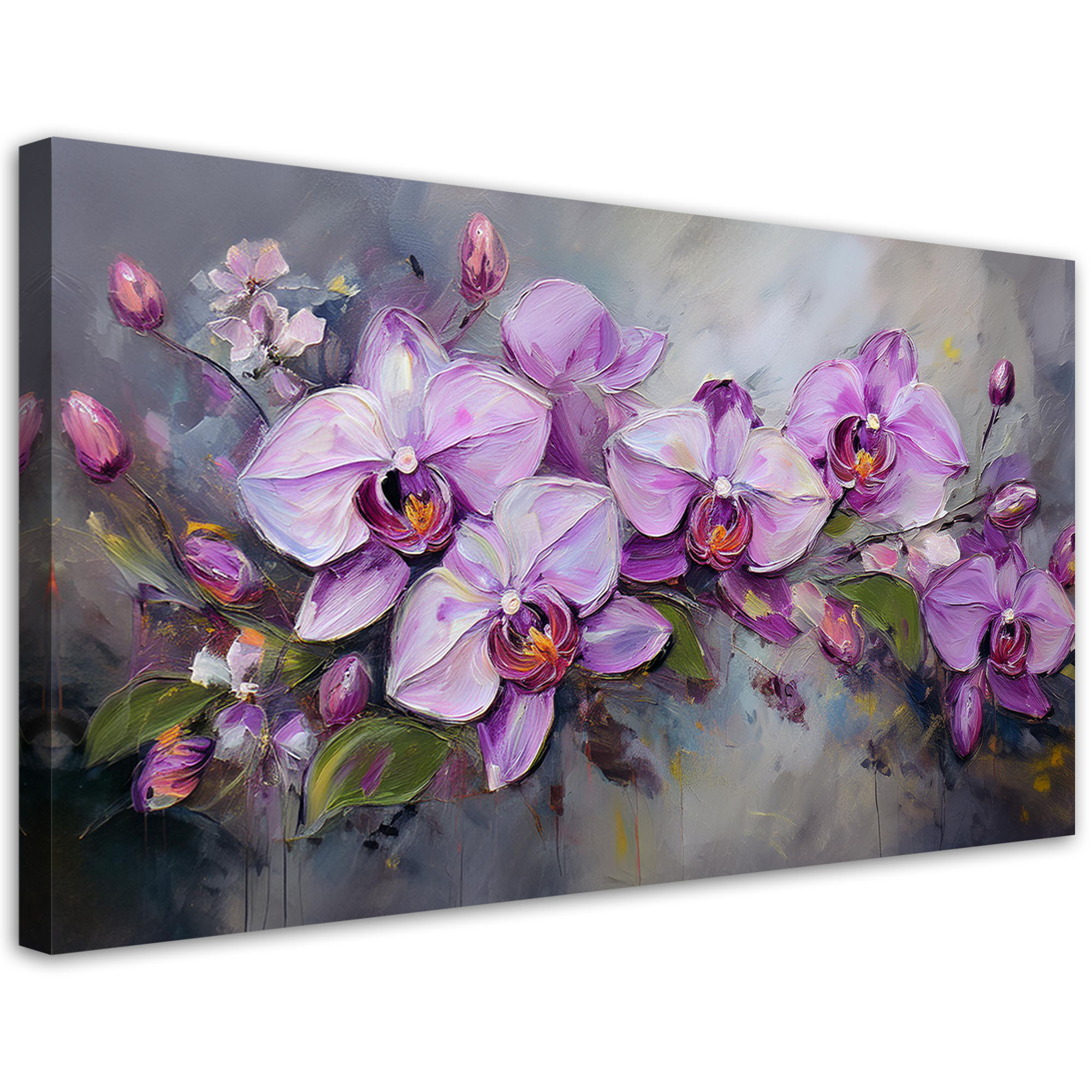 Feeby Obraz na płótnie, Orchidea Fioletowa Kompozycja Kwiatów 100x50