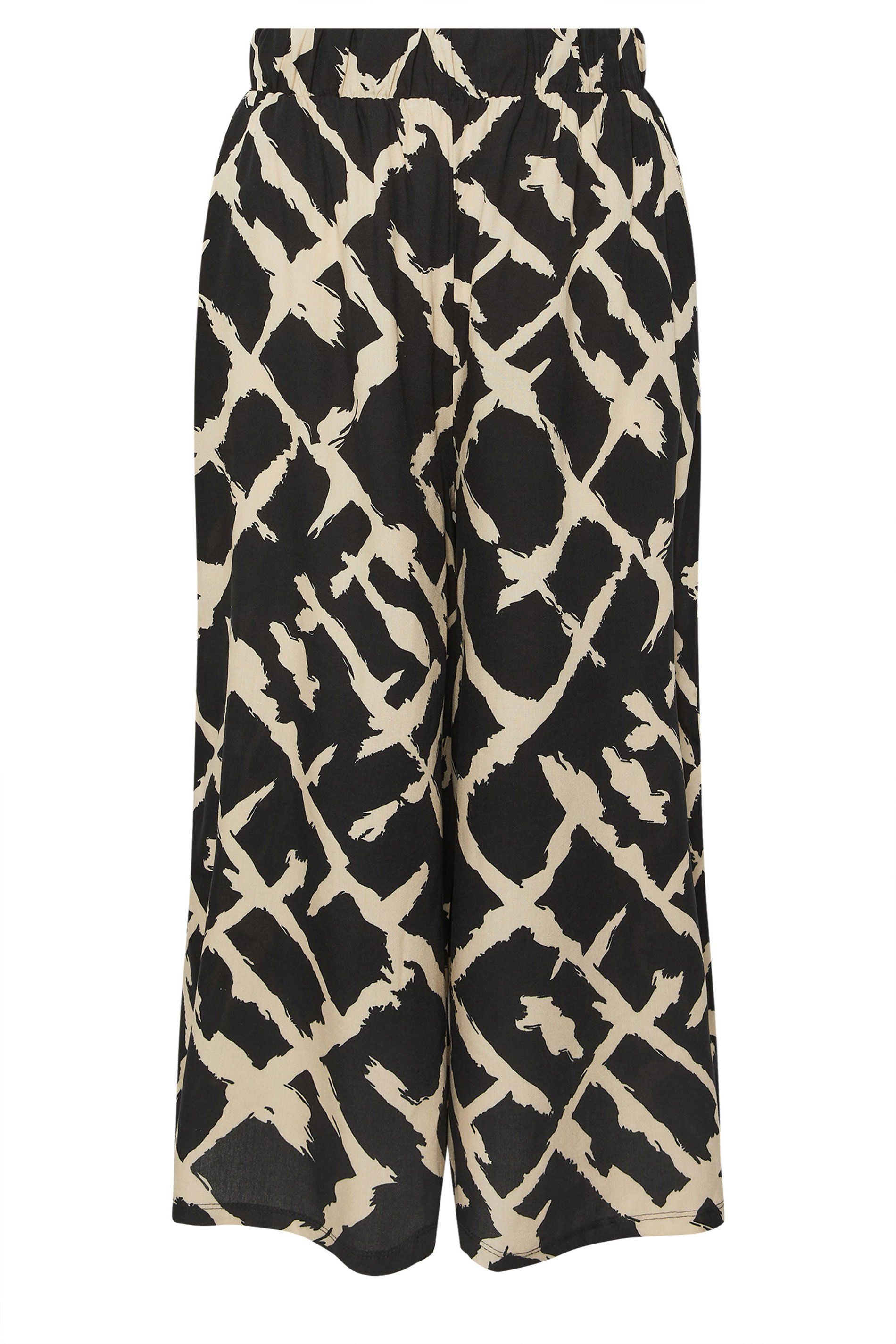 Yours Abstract Print Wide Leg Trousers