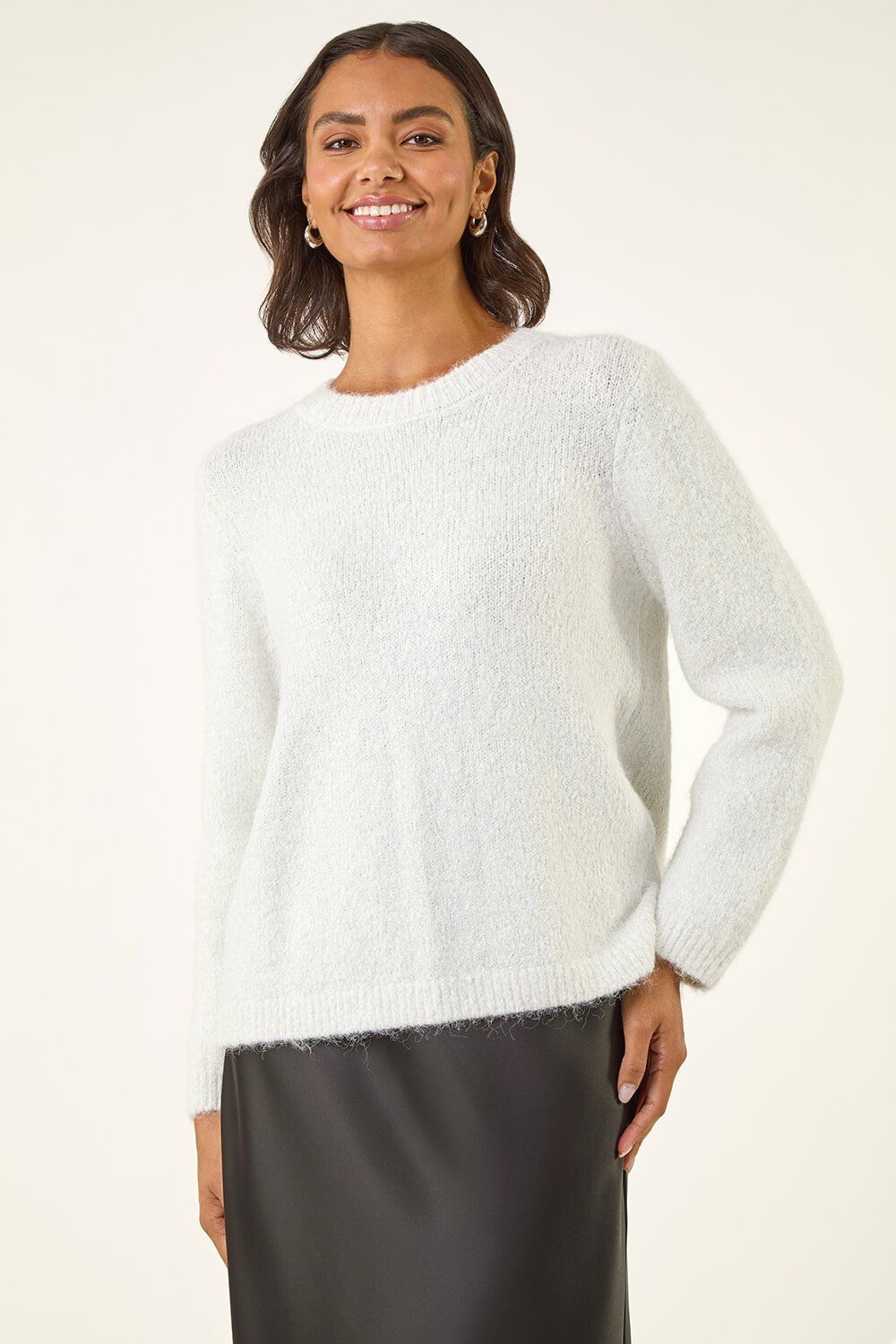 Roman Bow Back Metallic Knit Jumper
