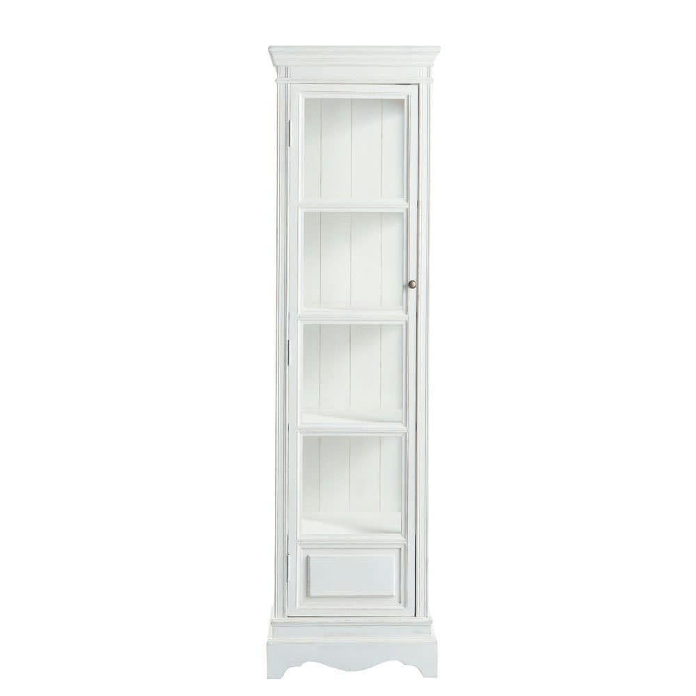 Joséphine - Vitrine en bois de paulownia blanche L 49 cm