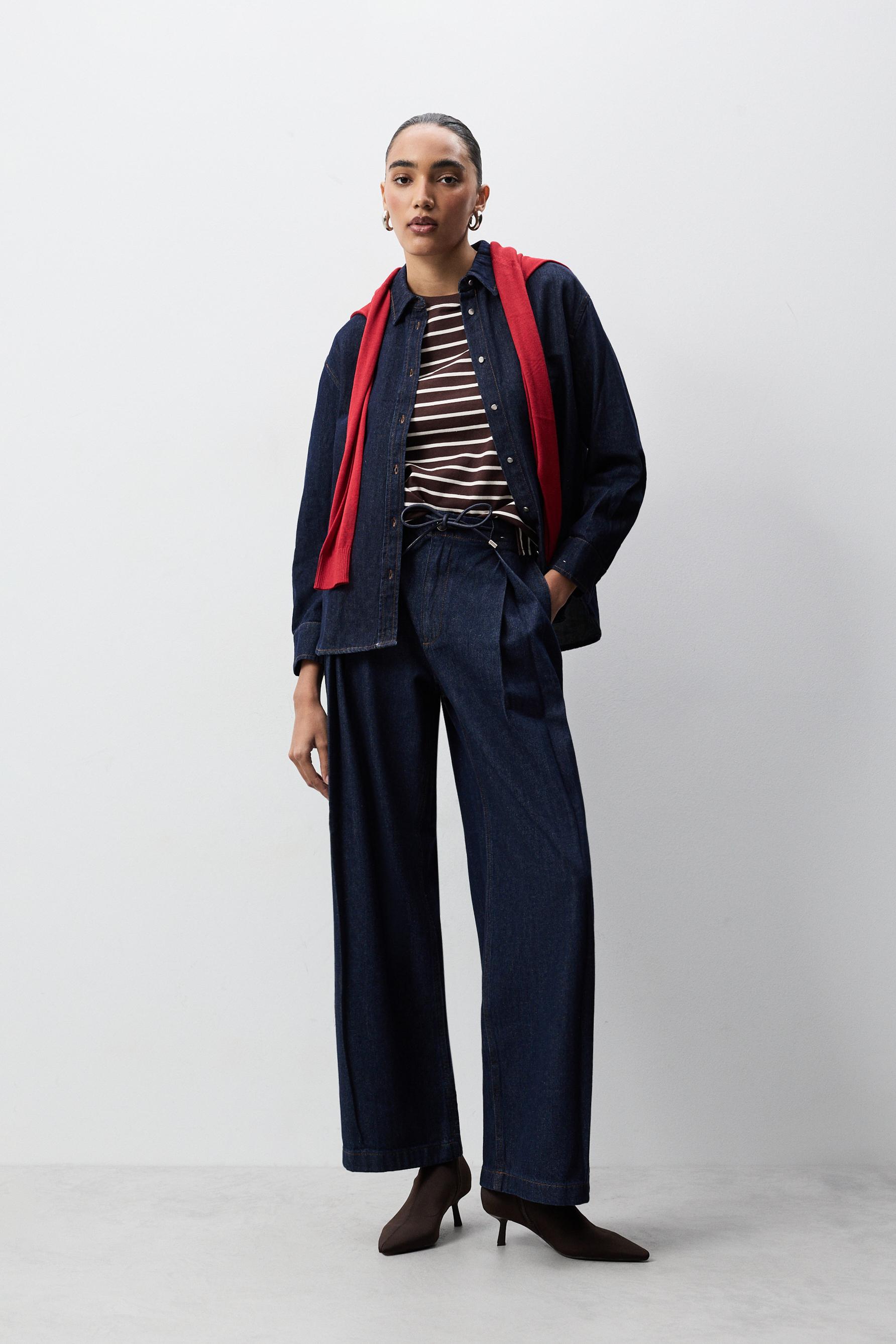 Camisa denim oversize índigo