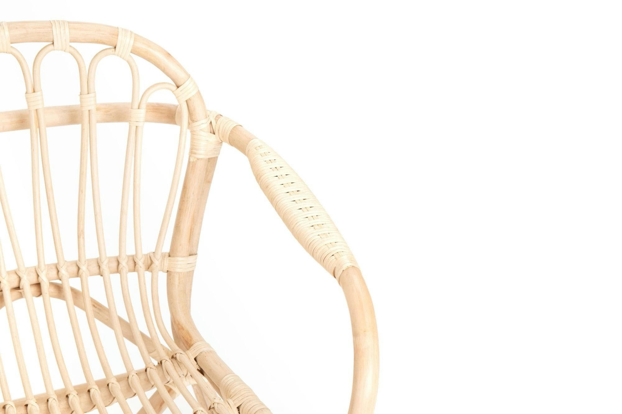 TRIPOLI - Fauteuil avec accoudoirs en rotin naturel