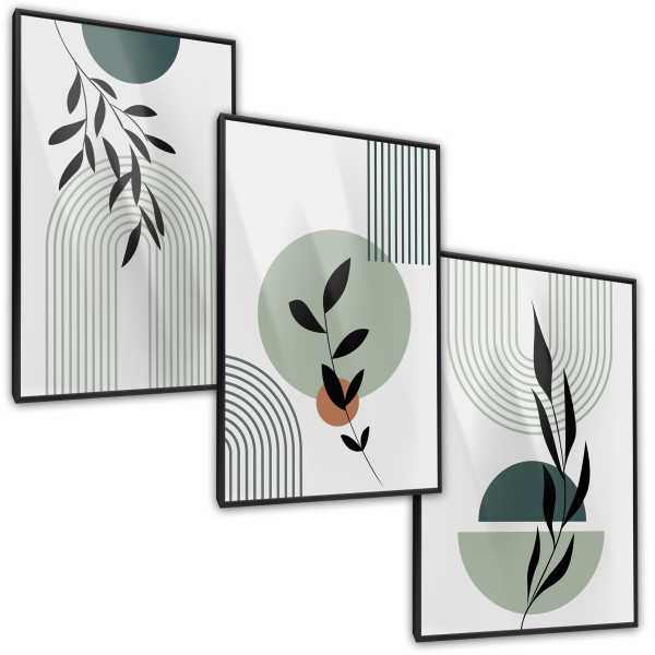 ZESTAW 3X Plakat Elementy w stylu boho 30x40cm