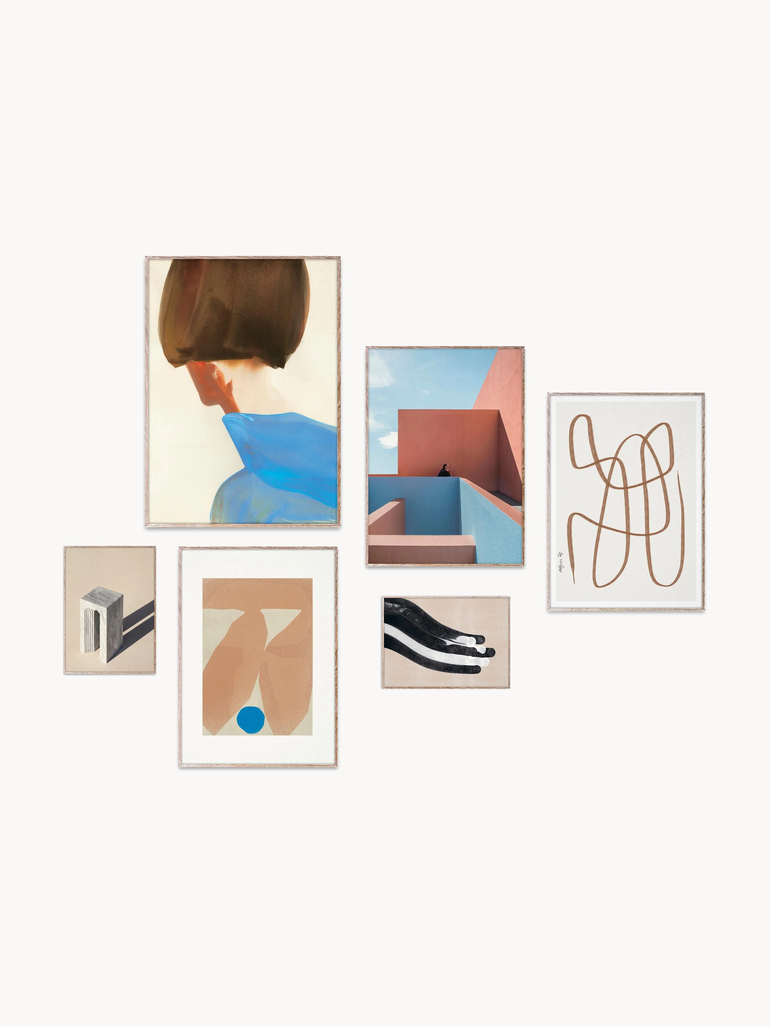 Poster Artwall no. 19 mit Rahmen, 6er-Set