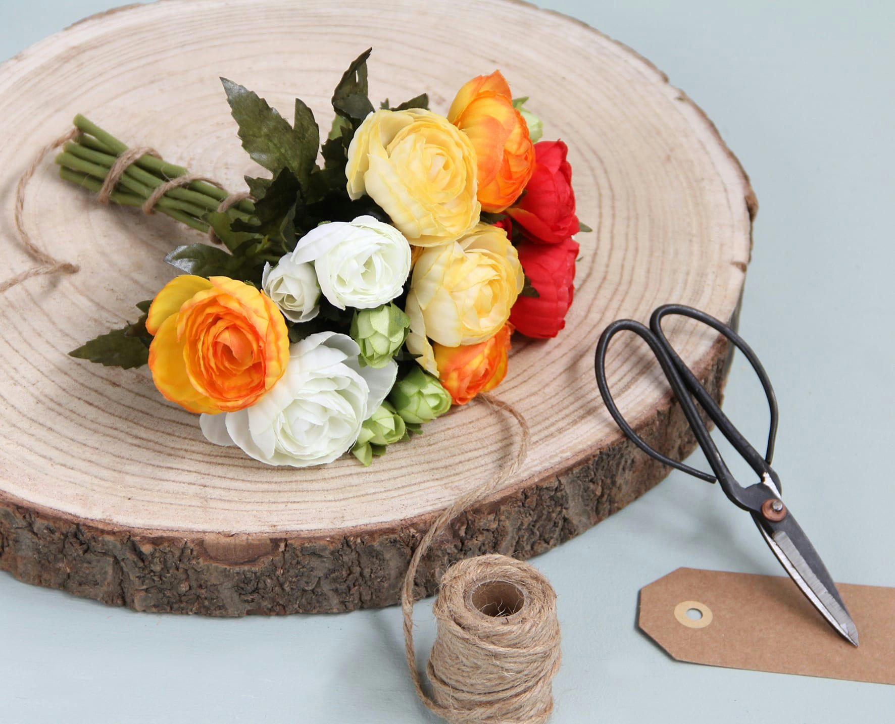 BOUQET - Renoncule artificielle orange H22