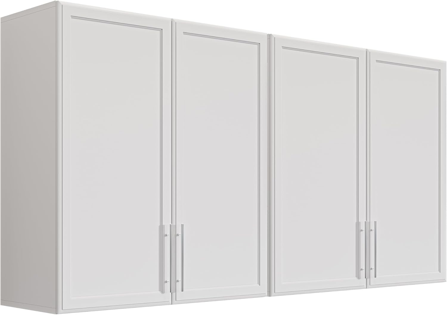FIMELLO 60 Laundry Room Wall Cabinets with Adjustable Shelf, Large Wall Storage Cabinet, White Wall Cabinet with Doors, Upper Kitchen Cabinet, Cabinets for Laundry, Bathroom, Kitchen -White