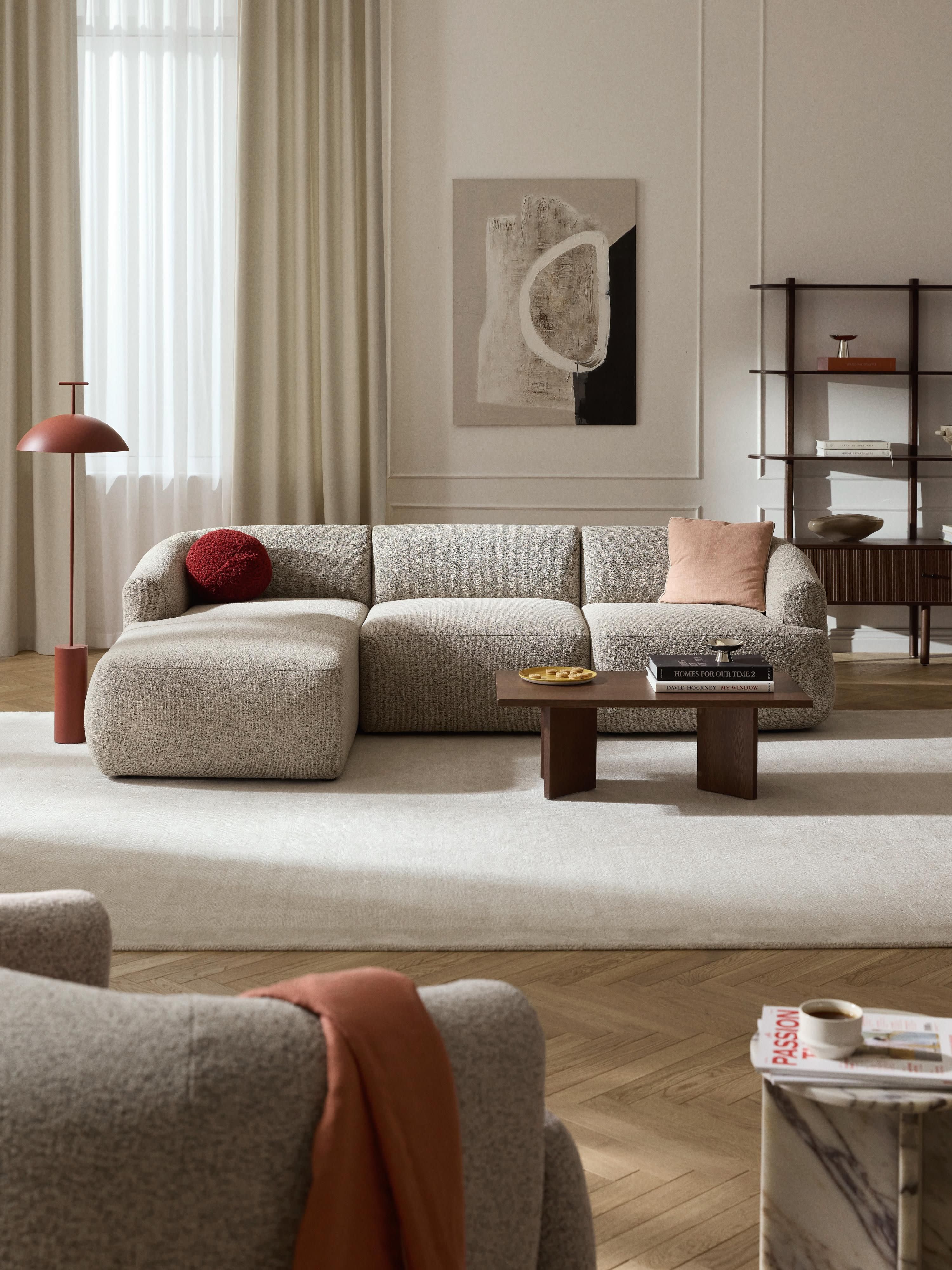 Modulares Bouclé-Ecksofa Sofia (3-Sitzer)