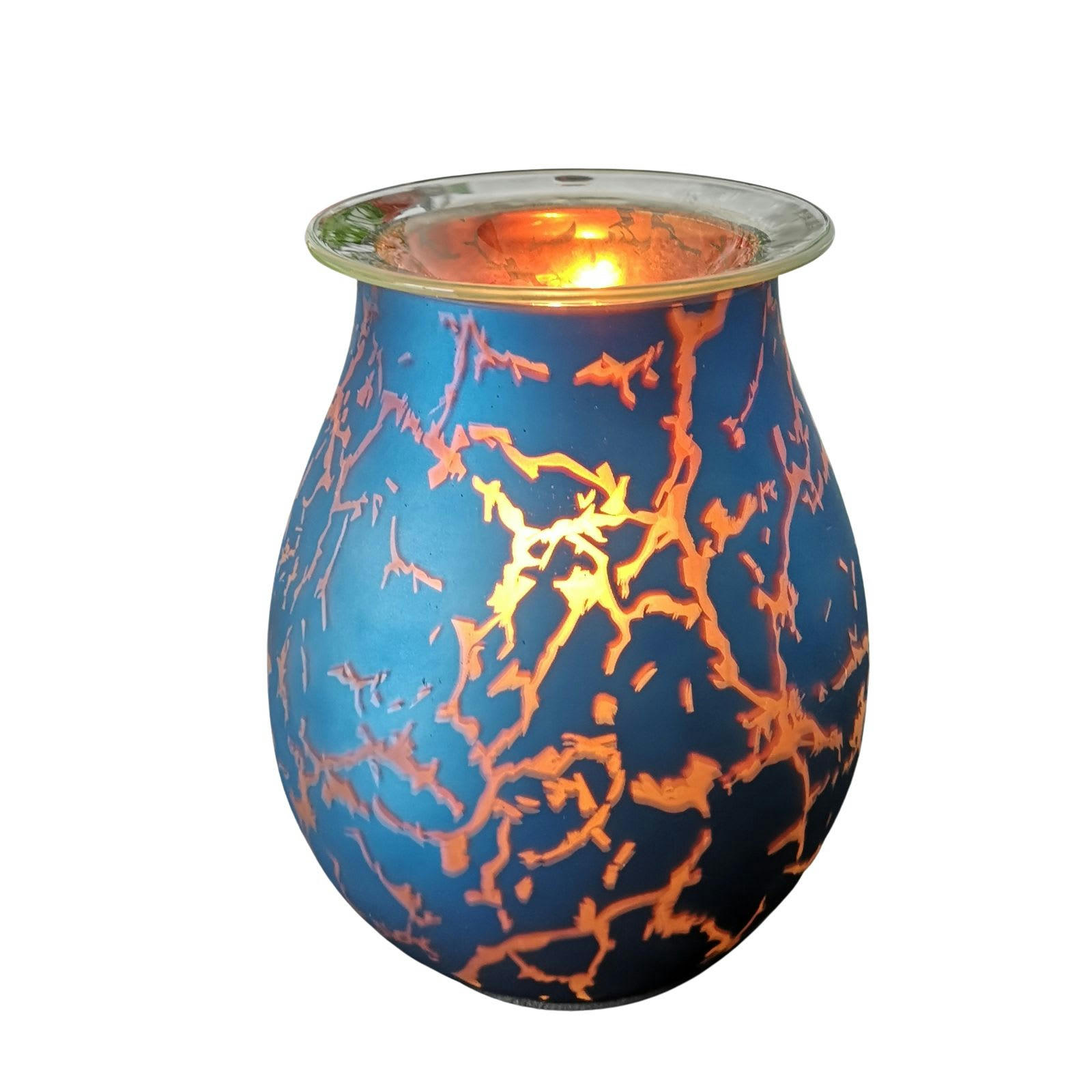 CALORYA N°10 - Diffuseur par Chaleur Douce avec Variateur en verre Bleu - H 15