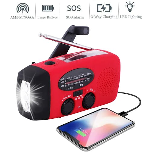 NNEOBA Solar Powered Camping Light With AM/FM Radio