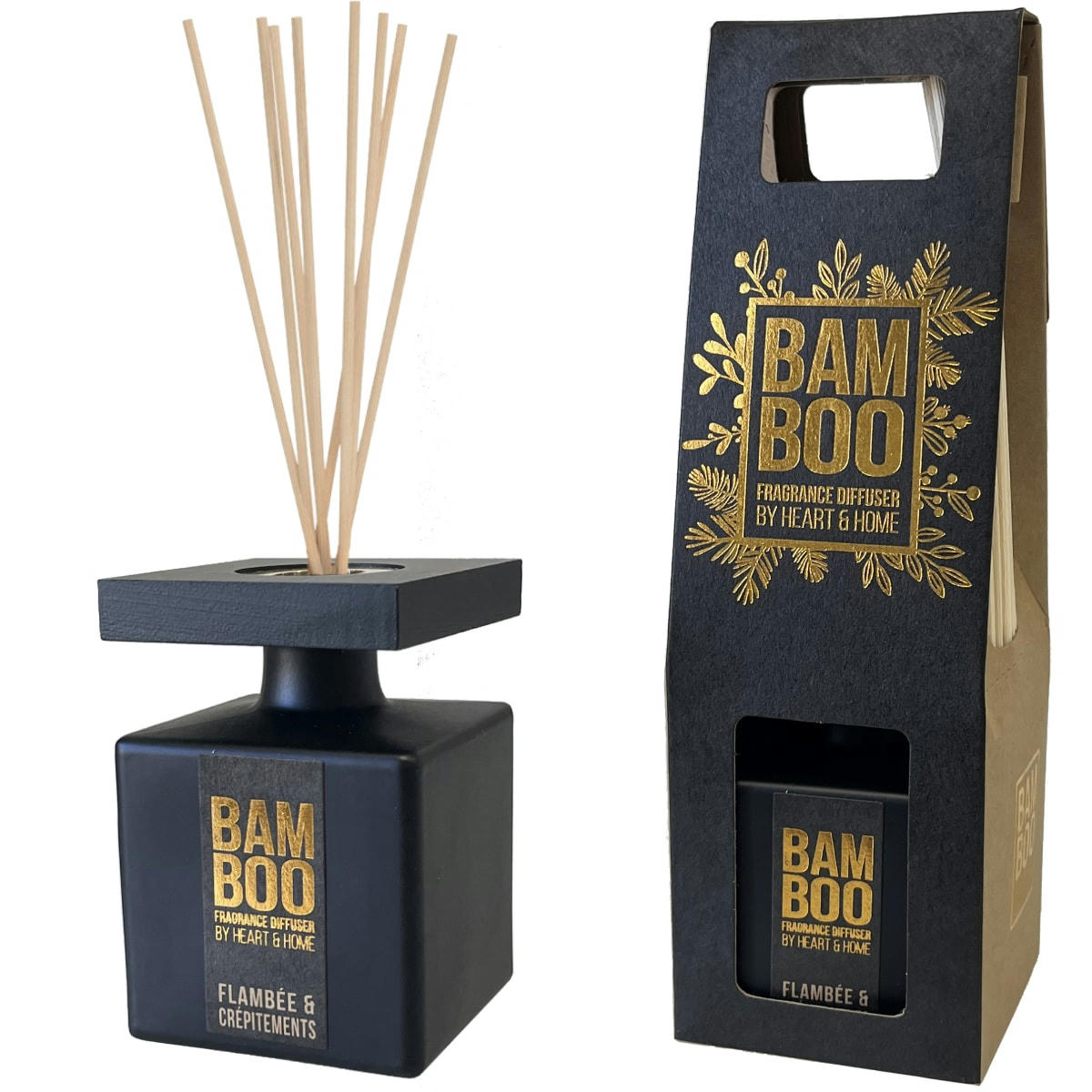 - Diffuseur à bâtons heart and home flambée et crépitements