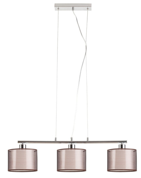 Lampa wisząca chromowana brązowa Anastasia 3xE27x60W wym:100x80x80 Rabalux