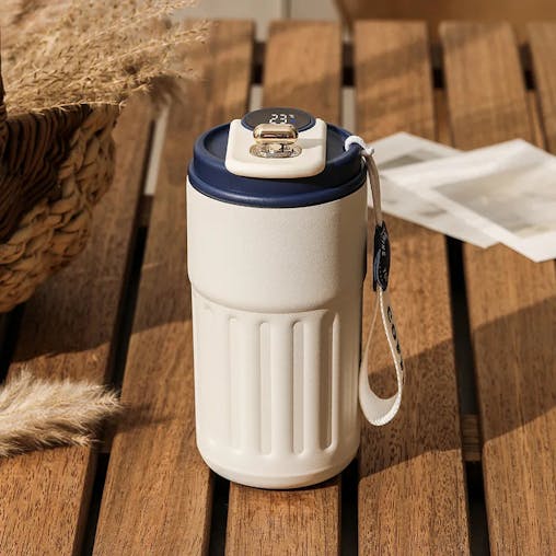 NNEOBA Smart Thermos Bottle Stainless Steel Vacuum Mug