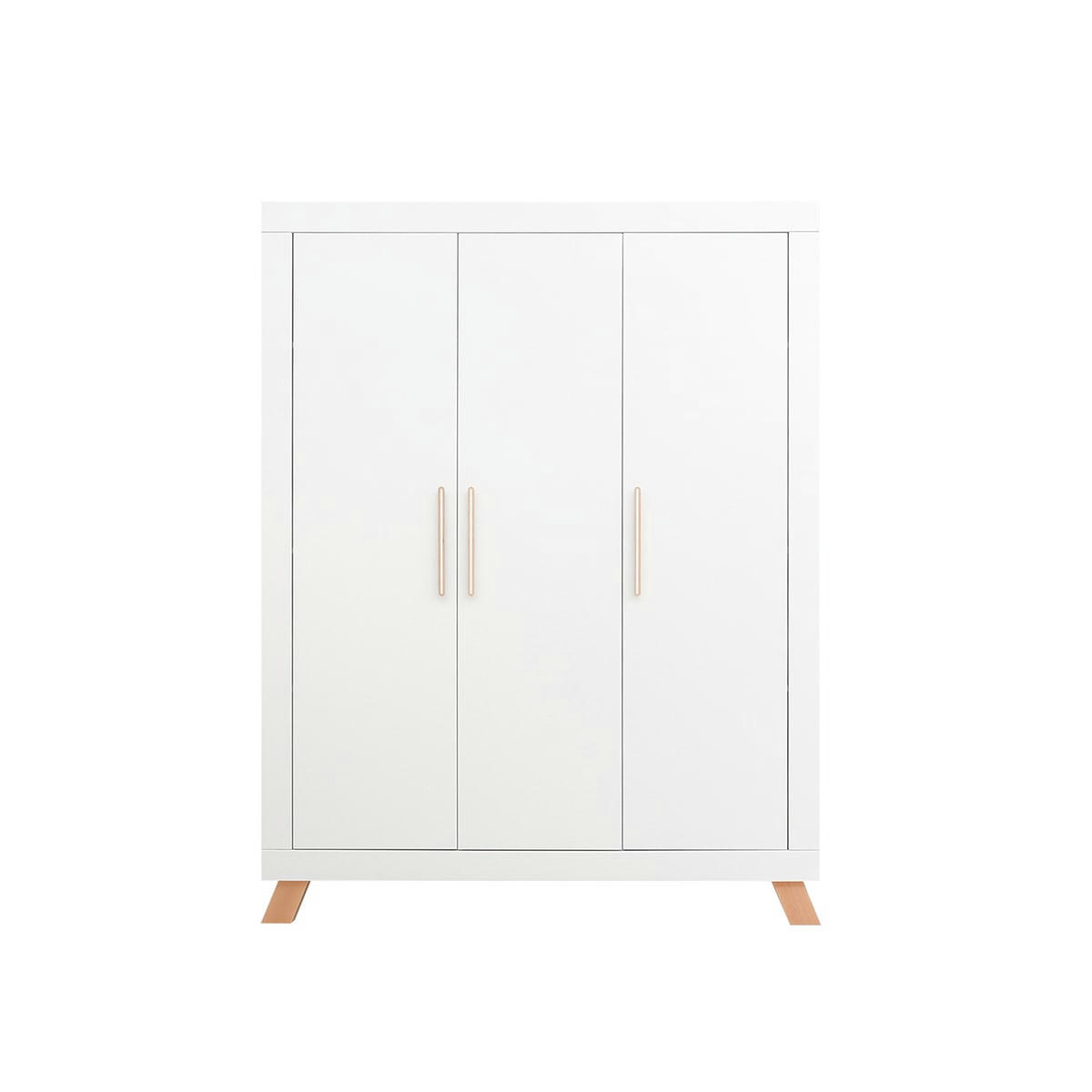 LISA - Armoire 3 portes blanc naturel
