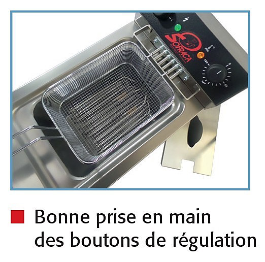 Friteuse professionnelle électrique à poser - Super puissante - 2 x 9 Litres - Sofraca