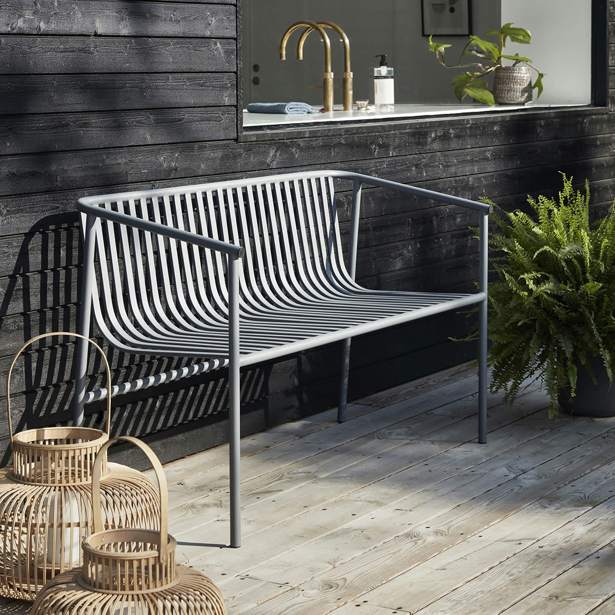 DESERT - Lanterne en bambou avec poignées (x2)