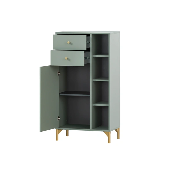 Highboard »Ando«, BxHxL: 33 x 114,4 x 60,2 cm, pistaziengrün, Holzwerkstoff melaminbeschichtet