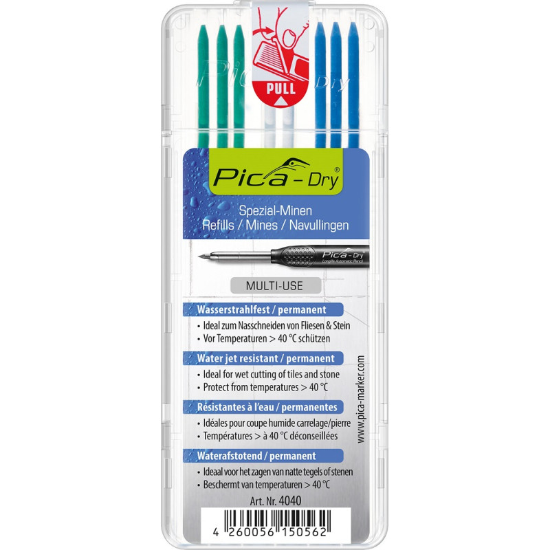 Set de mines colorées Pica-Dry 8 pièces PICA