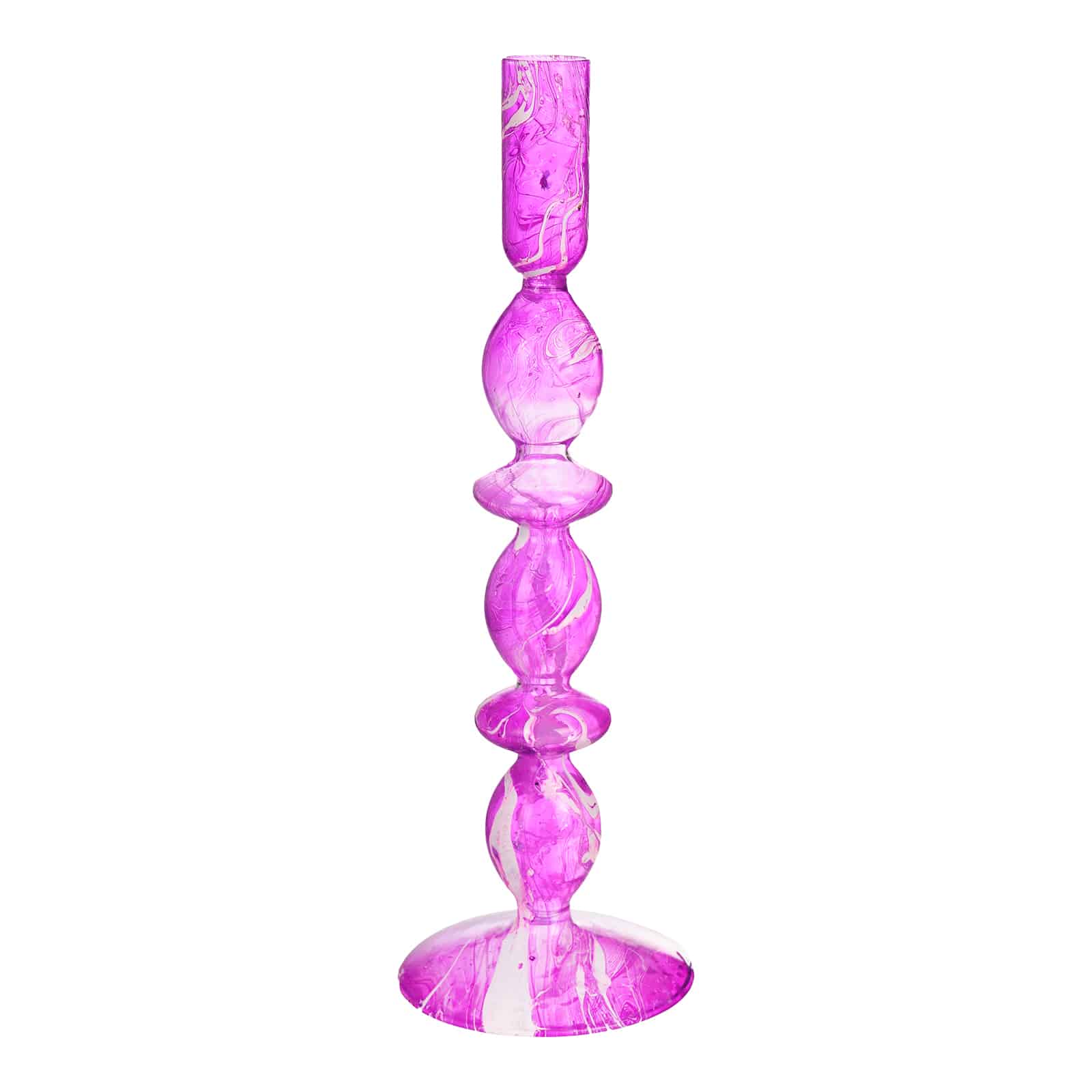 Stabkerzenhalter Marbli Violett, ⌀ 9 cm, H 260 mm
